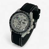Two-band rubber MoonSwatch strap for the Omega x Swatch