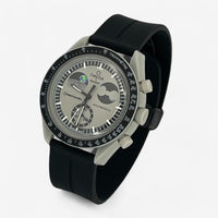 Grooved quick-release rubber MoonSwatch strap for the Omega x Swatch