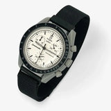 Designer stainless steel MoonSwatch strap for the Omega x Swatch