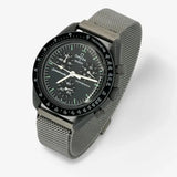 Designer stainless steel MoonSwatch strap for the Omega x Swatch