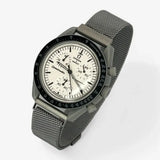 Designer stainless steel MoonSwatch strap for the Omega x Swatch