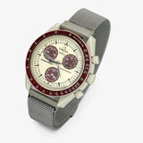 Designer stainless steel MoonSwatch strap for the Omega x Swatch