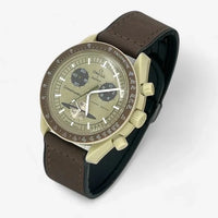 Smooth genuine leather MoonSwatch strap for the Omega x Swatch