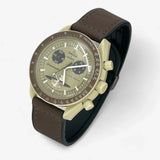 Smooth genuine leather MoonSwatch strap for the Omega x Swatch
