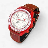 Genuine leather MoonSwatch strap for the Omega x Swatch