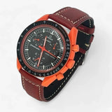 Genuine leather MoonSwatch strap for the Omega x Swatch