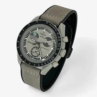Smooth genuine leather MoonSwatch strap for the Omega x Swatch