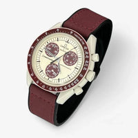 Smooth genuine leather MoonSwatch strap for the Omega x Swatch