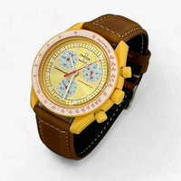 Genuine leather MoonSwatch strap for the Omega x Swatch