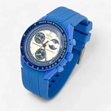 Designer premium rubber MoonSwatch strap for the Omega x Swatch