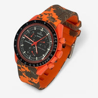 Military rubber MoonSwatch strap for the Omega x Swatch