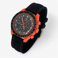 Premium perforated rubber MoonSwatch strap for the Omega x Swatch
