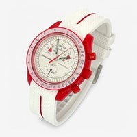 Single-pass premium rubber MoonSwatch strap for the Omega x Swatch