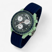 Ribbed rubber MoonSwatch strap for the Omega x Swatch