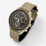 Light genuine leather MoonSwatch strap for the Omega x Swatch