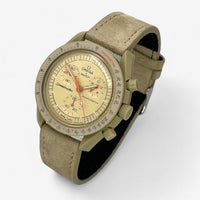 Light genuine leather MoonSwatch strap for the Omega x Swatch
