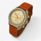 Light genuine leather MoonSwatch strap for the Omega x Swatch