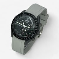 Plain premium rubber MoonSwatch strap for the Omega x Swatch