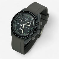 Plain premium rubber MoonSwatch strap for the Omega x Swatch