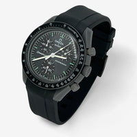 Plain premium rubber MoonSwatch strap for the Omega x Swatch