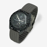 Ribbed rubber MoonSwatch strap for the Omega x Swatch
