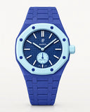 Keramikarmband in Königsblau mit Gehäuse für die AP x Swatch Royal Pop Làn Ba, Frontansicht | WatchCollab