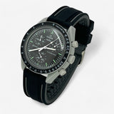 Two-band rubber MoonSwatch strap for the Omega x Swatch