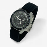 Ribbed rubber MoonSwatch strap for the Omega x Swatch