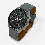 Textured genuine leather MoonSwatch strap for the Omega x Swatch
