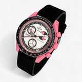 MoonSwatch strap for the Mission to the Pink Moonphase