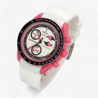 MoonSwatch strap for the Mission to the Pink Moonphase