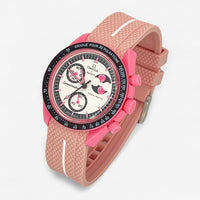 Single-pass premium rubber MoonSwatch strap for the Omega x Swatch
