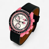 Textured genuine leather MoonSwatch strap for the Omega x Swatch