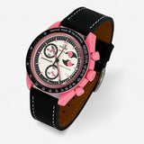 Textured genuine leather MoonSwatch strap for the Omega x Swatch
