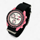 MoonSwatch strap for the Mission to the Pink Moonphase