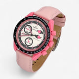 Plain genuine leather MoonSwatch strap for the Omega x Swatch
