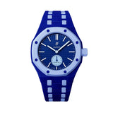 Blue Two-Tone ceramic strap for Audemars Piguet x Swatch Royal Pop | WatchCollab