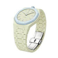 Cream ceramic strap for Audemars Piguet x Swatch Royal Pop | WatchCollab