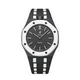 Black & White ceramic strap for Audemars Piguet x Swatch Royal Pop | WatchCollab