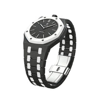 Black & White ceramic strap for Audemars Piguet x Swatch Royal Pop | WatchCollab