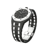 Black & White ceramic strap for Audemars Piguet x Swatch Royal Pop | WatchCollab