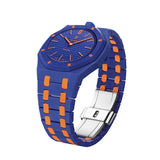 Blue & Orange ceramic strap for Audemars Piguet x Swatch Royal Pop | WatchCollab