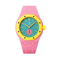 Pink ceramic strap for Audemars Piguet x Swatch Royal Pop | WatchCollab