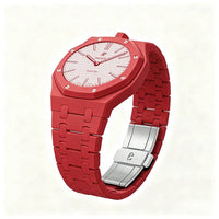 Red ceramic strap for Audemars Piguet x Swatch Royal Pop | WatchCollab