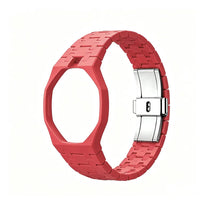 Red ceramic strap for Audemars Piguet x Swatch Royal Pop | WatchCollab
