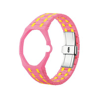 Pink & Yellow ceramic strap for Audemars Piguet x Swatch Royal Pop | WatchCollab