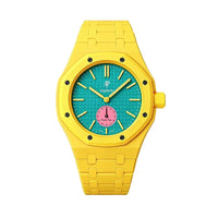 Yellow ceramic strap for Audemars Piguet x Swatch Royal Pop | WatchCollab