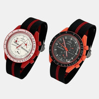 Premium canvas MoonSwatch strap for the Omega x Swatch