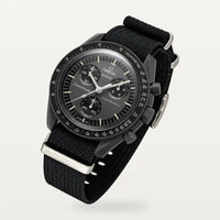 Bracelet NATO noir sur MoonSwatch Mission to Mercury