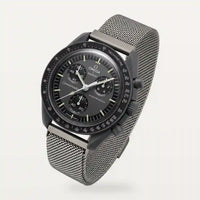 Bracelet maille acier design argent sur MoonSwatch Mission to Mercury